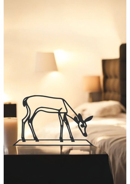 Geyik Line Art Figür - Minimalist Dekor & Koleksiyon, Ev Dekoru, 3D Baskı fırsatları