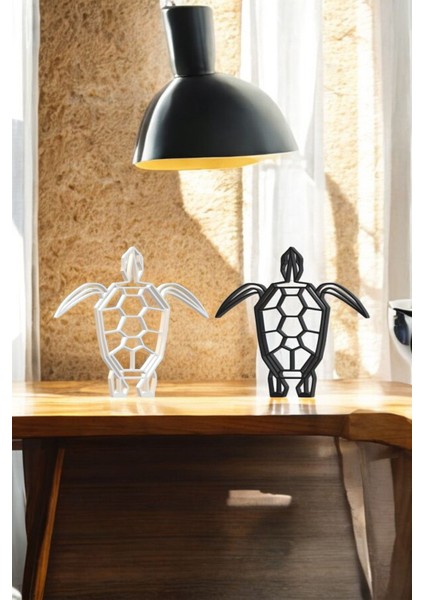 Kaplumbağa Line Art Figür - Minimalist Dekor & Koleksiyon, Ev Dekoru, 3D Baskı fiyatları