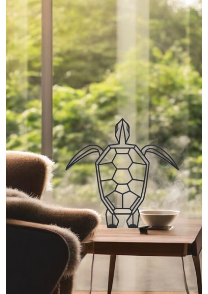 Kaplumbağa Line Art Figür - Minimalist Dekor & Koleksiyon, Ev Dekoru, 3D Baskı fırsatları