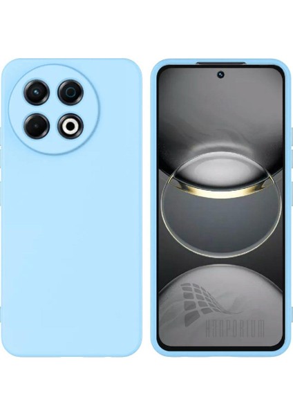 Tecno Spark 30 Pro Uyumlu Silikon Kılıf - Kamera Korumalı Esnek Pastel Renk Kapak - Mavi