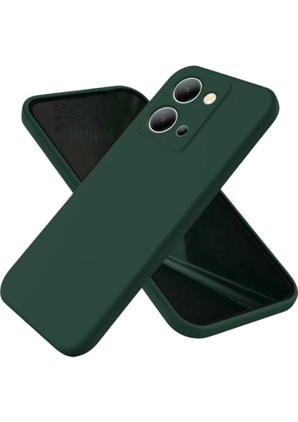 Vivo Y36 Uyumlu Silikon Kılıf - Kamera Korumalı Esnek Pastel Renk Kapak - Yeşil