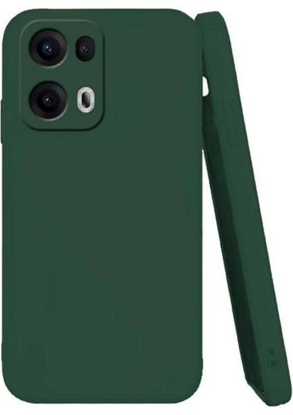Oppo Reno 13 Pro Uyumlu Silikon Kılıf - Kamera Korumalı Esnek Pastel Renk Kapak - Yeşil