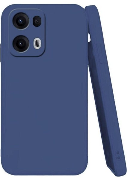 Oppo Reno 13 Pro Uyumlu Silikon Kılıf - Kamera Korumalı Esnek Pastel Renk Kapak - Lacivert