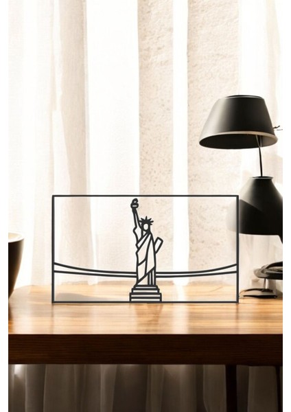 New York Line Art Figür - Minimalist Dekor & Koleksiyon, Ev Dekoru, 3D Baskı