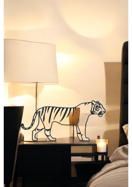 Kaplan Line Art Figür - Minimalist Dekor & Koleksiyon, Ev Dekoru, 3D Baskı modelleri