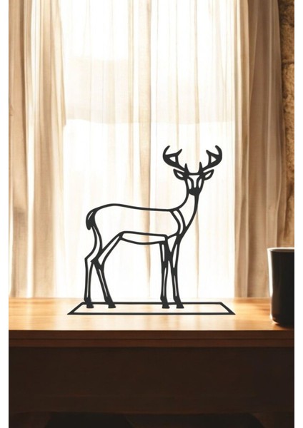Geyik Line Art Figür - Minimalist Dekor & Koleksiyon, Ev Dekoru, 3D Baskı