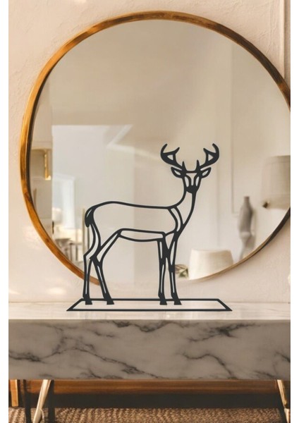 Geyik Line Art Figür - Minimalist Dekor & Koleksiyon, Ev Dekoru, 3D Baskı fırsatları