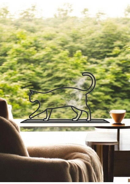 Kedi Line Art Figür - Minimalist Dekor & Koleksiyon, Ev Dekoru, 3D Baskı indirimleri