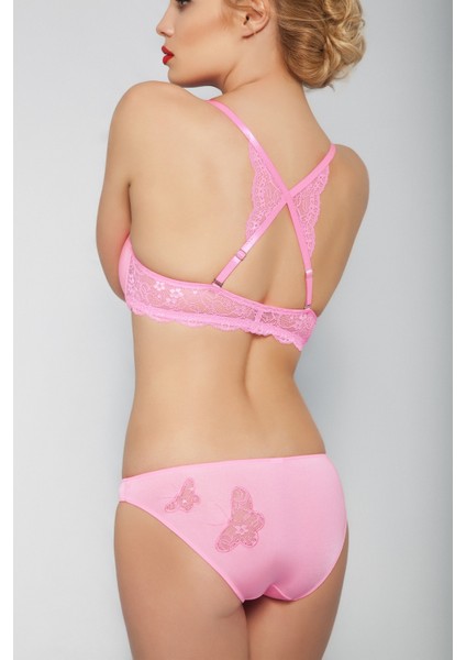 Githa Foam Cup Push Up Bra,neon Pembe Renk Straplez Konforlu ve Şık Sütyen