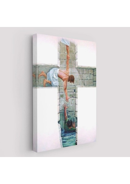 - Kurtarıcı Isa ile Cennet Kanvas Tablo, Bizde Daha Büyük Bir Aşk Yoktur Kanvas TABLO-5224 fiyatları
