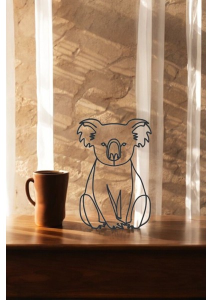 Koala Line Art Figür - Minimalist Dekor & Koleksiyon, Ev Dekoru, 3D Baskı