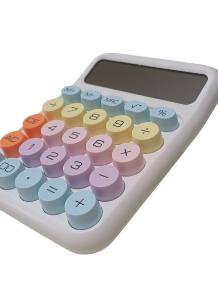 Renkli Büyük Bilgisayar Tuşlu 12 Haneli LCD Ekran Hesap Makinesi -Sarı Renk fiyatları