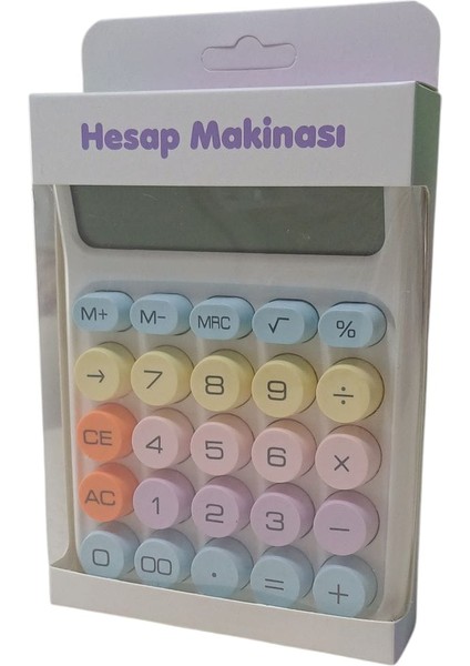 Renkli Büyük Bilgisayar Tuşlu 12 Haneli LCD Ekran Hesap Makinesi -Sarı Renk modelleri