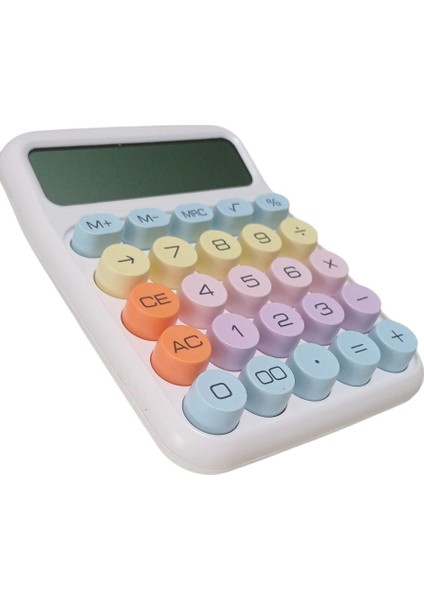 Renkli Büyük Bilgisayar Tuşlu 12 Haneli LCD Ekran Hesap Makinesi -Sarı Renk fırsatları