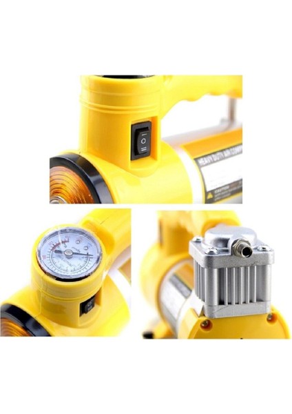 12 Volt 140 Psı Lastik Pompası Çelik Kasa Fenerli Hava Kompresörü Araç Çakmaklık Lastik Şişirme fiyatları