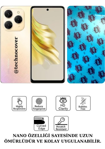 Tecno Spark 20 Pro Uyumlu Nano Cam Ekran Koruyucu