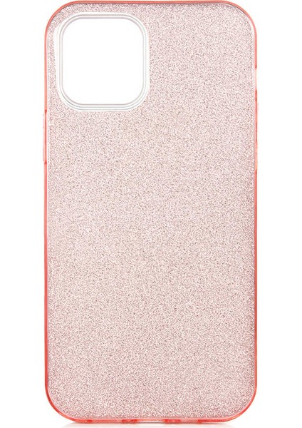 iPhone 12 Pro Max Uyumlu Tkdr Shining Silikon-Rose Gold