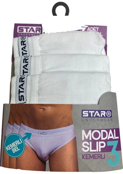 Star 109 Erkek 3'lü Modal Slip