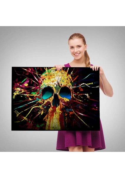 - Kafatası Kanvas Tablo, Graffiti Duvar Sanatı, Kafatası, Graffiti Kafatası Sokak SANATI-5382 fırsatları