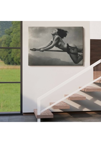 - Süpürgeye Binen Çıplak Cadı Tablo, Cadılar Bayramı Gotik Tablo, William MORTENSEN-5395 indirimleri