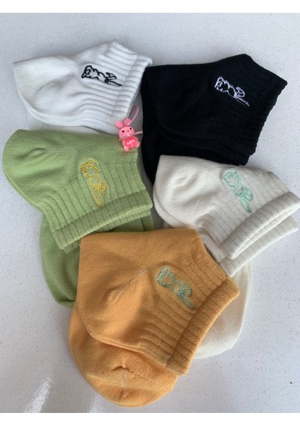 5'li Tavşan Desenli Lastikli Uzun Çorap fiyatları