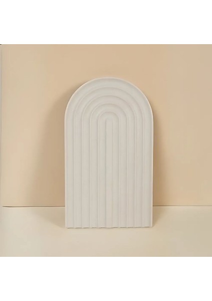 Oval Rainbow Tepsi | 20×31 cm Kemer Form El Yapımı Tepsi