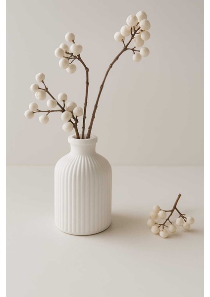 Bohem Mini Vazo | Çizgili Beton Vazo - Japandi Pinterest Stil Minimal Dekor