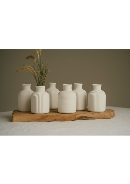 Bohem Mini Vazo | Çizgili Beton Vazo - Japandi Pinterest Stil Minimal Dekor fiyatları