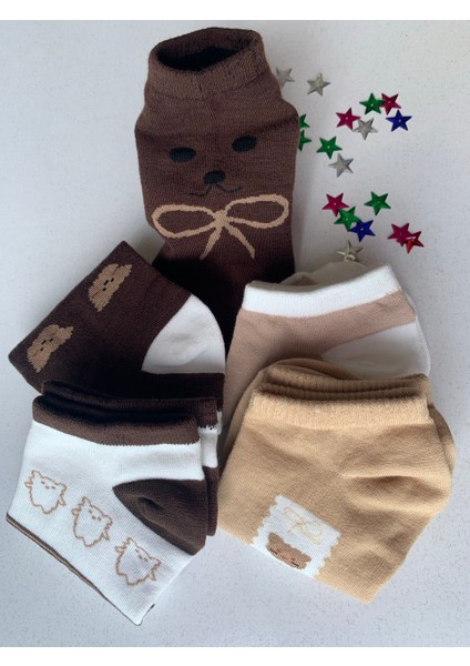 5'li Teddy Desenli Çorap