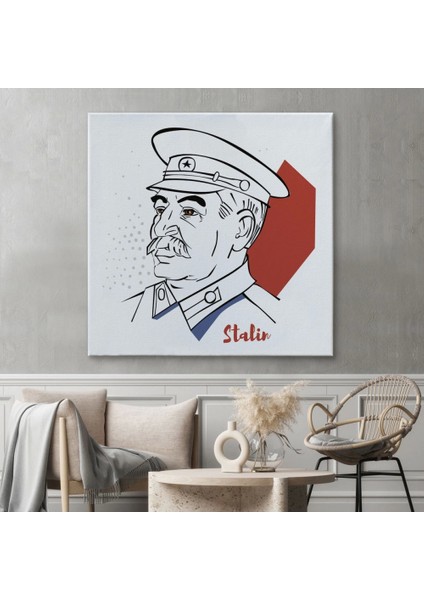 - Stalin Dekoratif Kanvas Duvar TABLOSU-5822