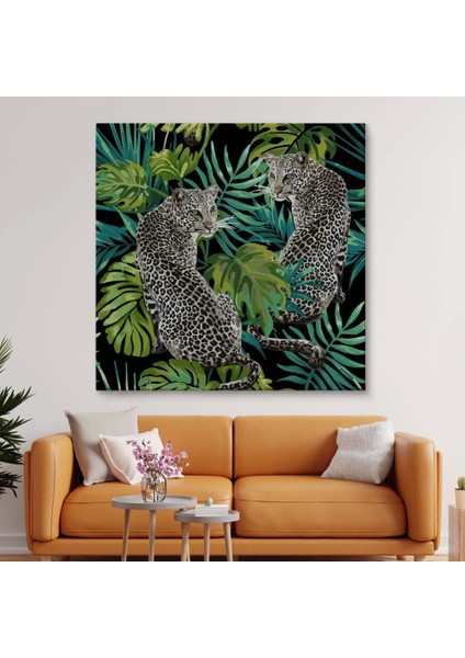 - Leoparlar Dekoratif Kanvas TABLO-5813