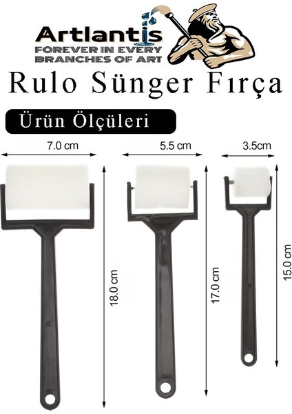 Sünger Rulo Fırça 9 Lu 1 Paket Siyah Plastik Saplı Boyama Süngeri Sanatsal Sünger Boya Fırçası Parmak Guaj Akrilik Boya fiyatları