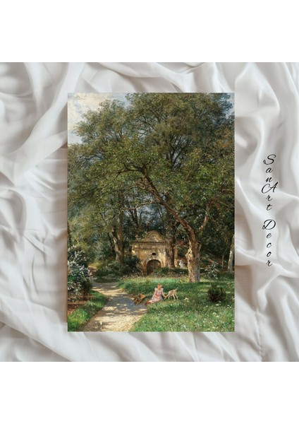 Çerçeveli Vintage Tablo, Yağlı Boya Tablosu, Çerçeveli Tablo, Sanatsal Dekor, Manzara Tablosu