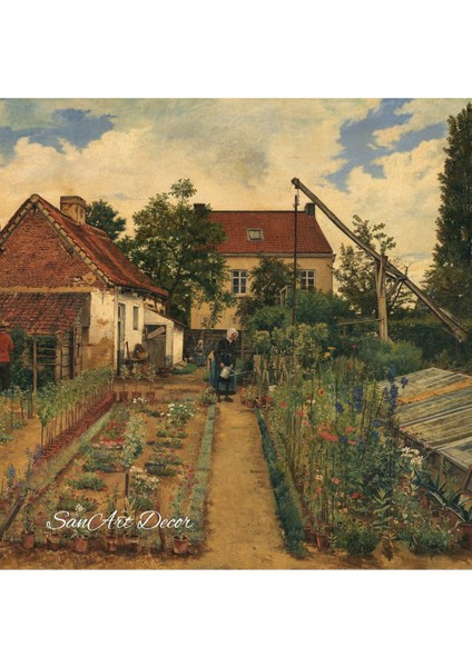 Vintage Tablo, Çerçeveli Yağlı Boya Tablosu, Çerçeveli Tablo, Sanatsal Dekor, Manzara Tablosu