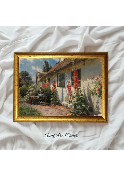 Çerçeveli Vintage Tablo, Yağlı Boya Tablosu, Çerçeveli Tablo, Sanatsal Dekor, Manzara Tablosu