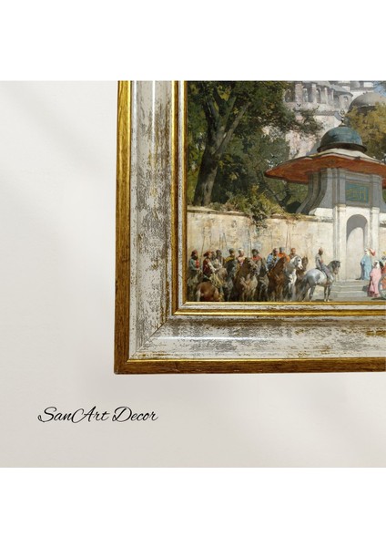 Çerçeveli Vintage Tablo, Yağlı Boya Tablosu, Çerçeveli Tablo, Sanatsal Dekor, Manzara Tablosu