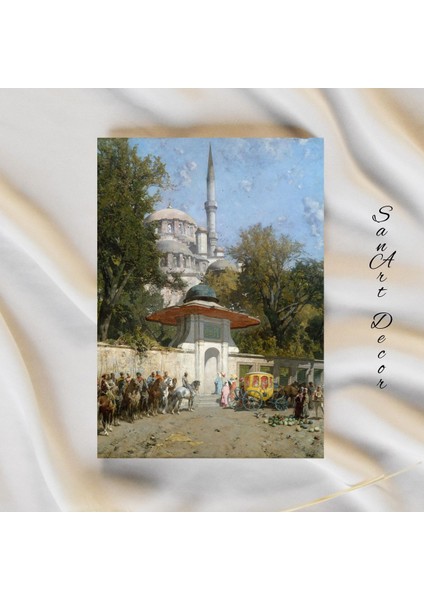 Çerçeveli Vintage Tablo, Yağlı Boya Tablosu, Çerçeveli Tablo, Sanatsal Dekor, Manzara Tablosu