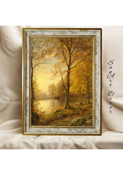 Çerçeveli Vintage Tablo, Yağlı Boya Tablosu, Çerçeveli Tablo, Sanatsal Dekor, Manzara Tablosu