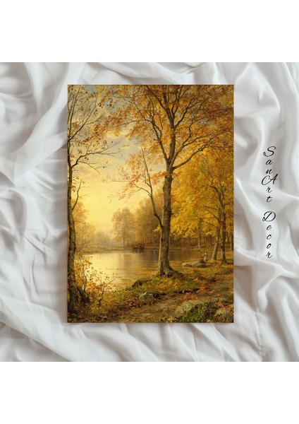 Çerçeveli Vintage Tablo, Yağlı Boya Tablosu, Çerçeveli Tablo, Sanatsal Dekor, Manzara Tablosu