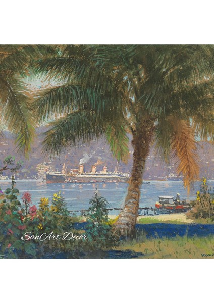 Çerçeveli Vintage Tablo, Yağlı Boya Tablosu, Çerçeveli Tablo, Sanatsal Dekor, Manzara Tablosu