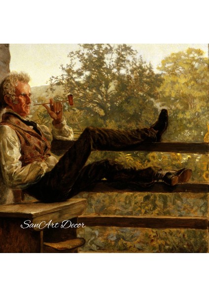 Çerçeveli Vintage Tablo, Yağlı Boya Tablosu, Çerçeveli Tablo, Sanatsal Dekor, Portre Tablosu