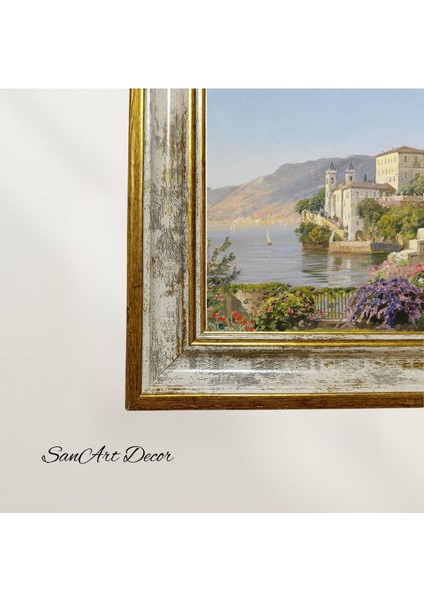Çerçeveli Vintage Tablo, Yağlı Boya Tablosu, Çerçeveli Tablo, Sanatsal Dekor, Manzara Tablosu