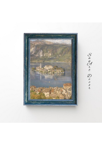 Çerçeveli Vintage Tablo, Yağlı Boya Tablosu, Çerçeveli Tablo, Sanatsal Dekor, Manzara Tablosu