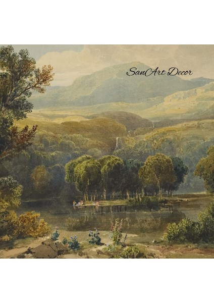 Çerçeveli Vintage Tablo, Yağlı Boya Tablosu, Çerçeveli Tablo, Sanatsal Dekor, Manzara Tablosu