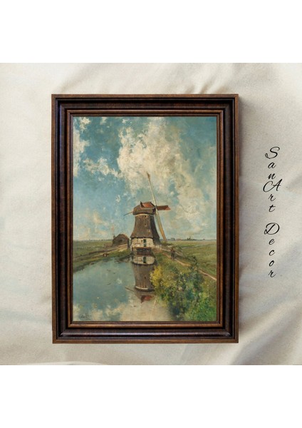 Çerçeveli Vintage Tablo, Yağlı Boya Tablosu, Çerçeveli Tablo, Sanatsal Dekor, Manzara Tablosu