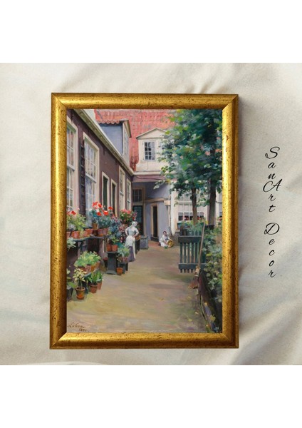 Çerçeveli Vintage Tablo, Yağlı Boya Tablosu, Çerçeveli Tablo, Sanatsal Dekor, Manzara Tablosu
