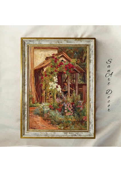 Çerçeveli Vintage Tablo, Yağlı Boya Tablosu, Çerçeveli Tablo, Sanatsal Dekor, Manzara Tablosu