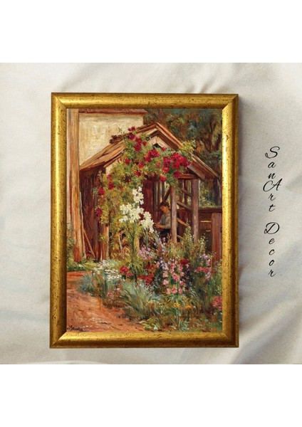 Çerçeveli Vintage Tablo, Yağlı Boya Tablosu, Çerçeveli Tablo, Sanatsal Dekor, Manzara Tablosu
