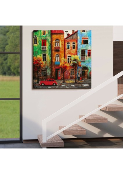 - Renkli Hollanda Evleri Kanvas TABLO-5865 fırsatları