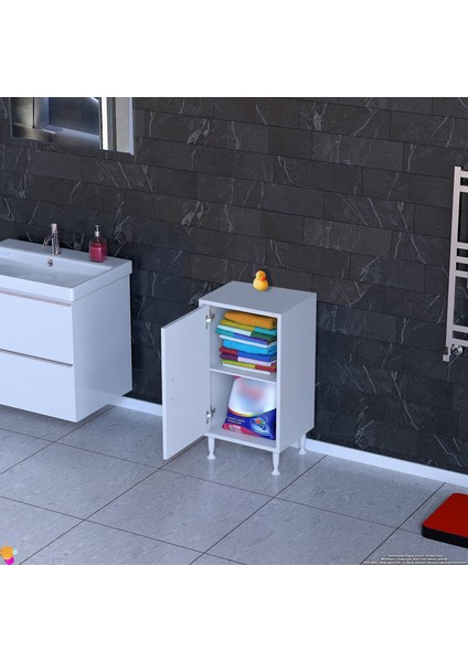 Küçük Alanlar Için Akıllı Çözümler 45X75X32,5 Cm’ Lik 1 Kapaklı 2 Göz Raf Dolap